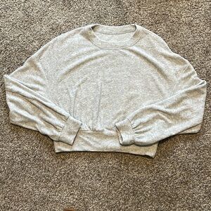 Gilly Hicks Gray terrycloth cropped shirt. Size Small